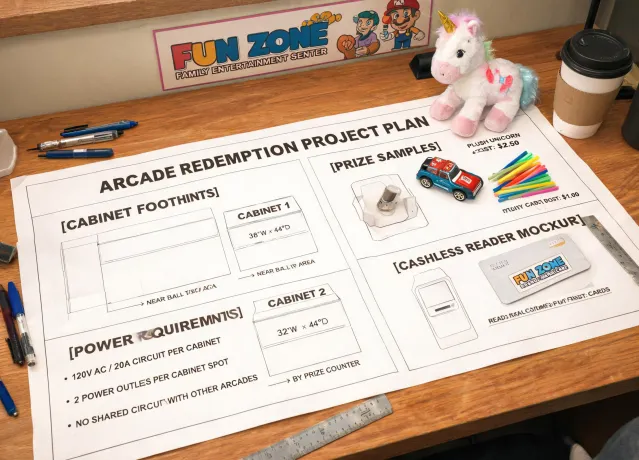 Arcade cabinet planning table